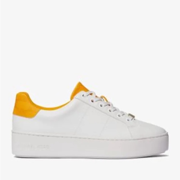 BNIB Michael KORS Poppy Logo Charm Sneakers // Size 8.5 - Picture 2 of 6